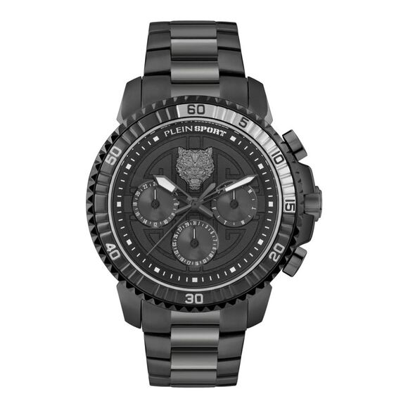 Plein Sport Powerlift Chronograph Watch Black Mens
